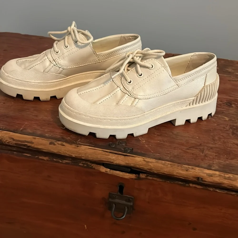 Sam Edelman Cream Platform Shoes